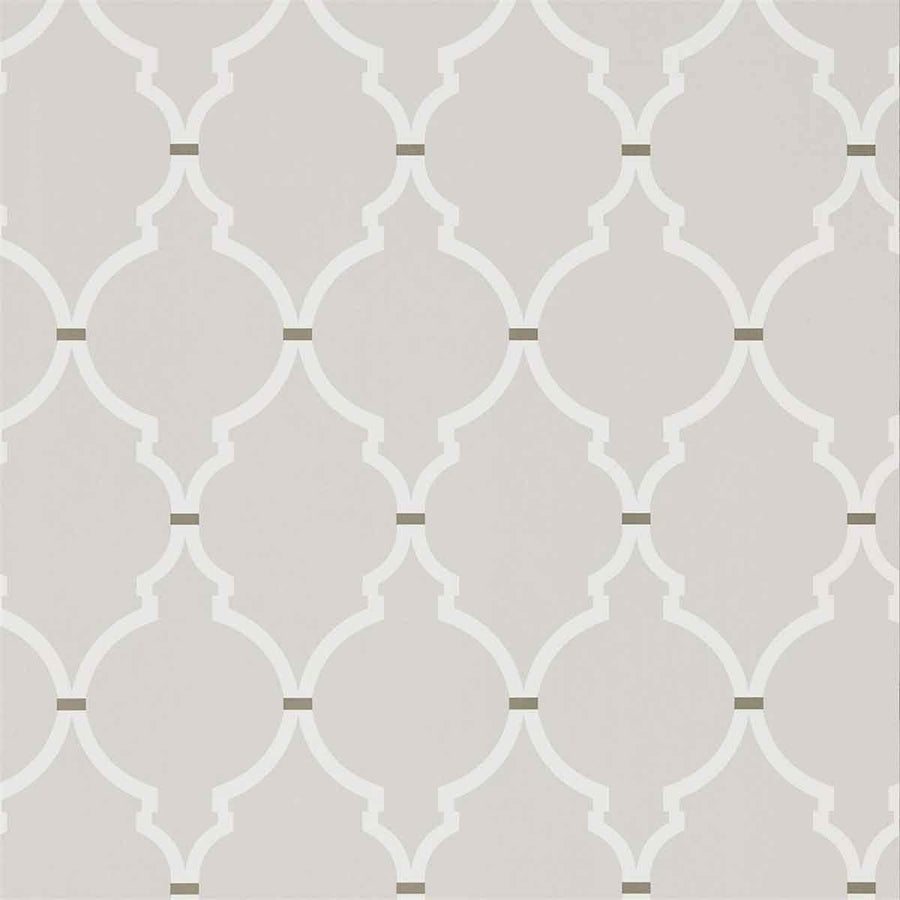Empire Trellis Silver & Calico Wallpaper by Sanderson - 216335 | Modern 2 Interiors