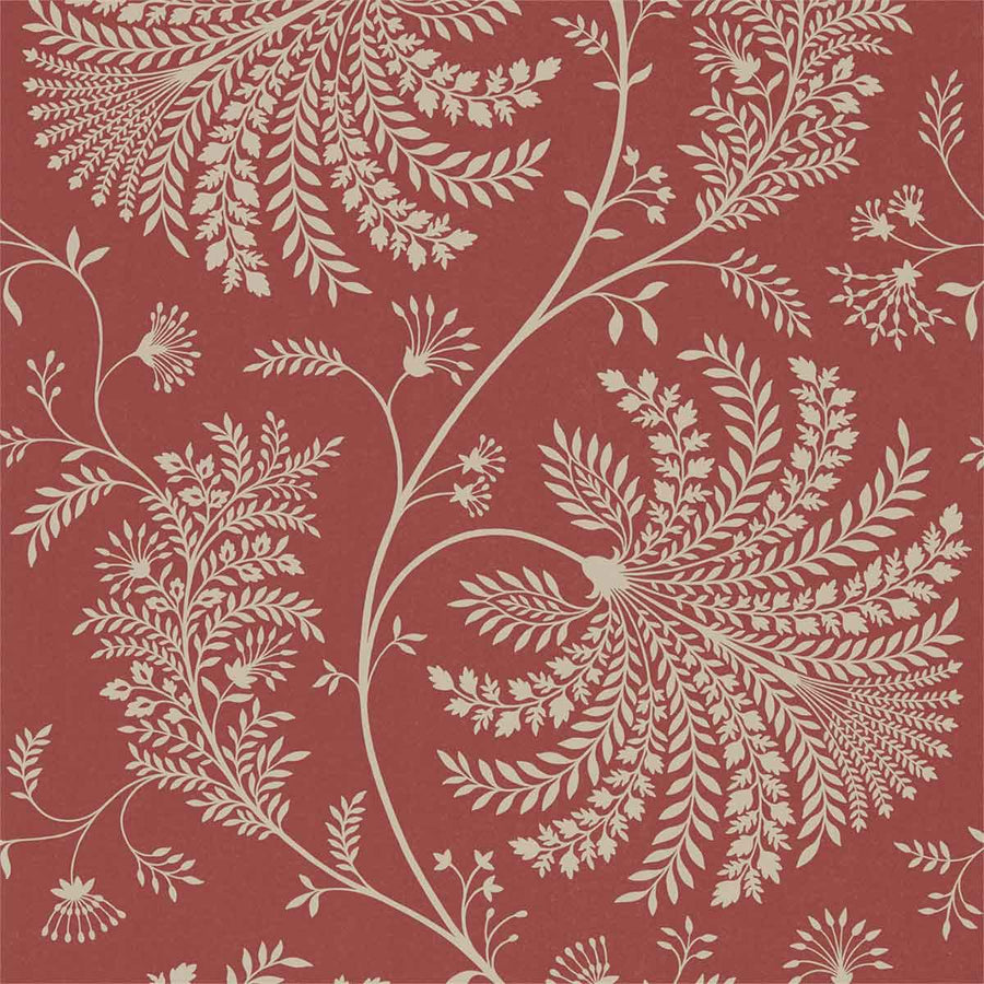 Mapperton Russet & Cream Wallpaper by Sanderson - 216339 | Modern 2 Interiors