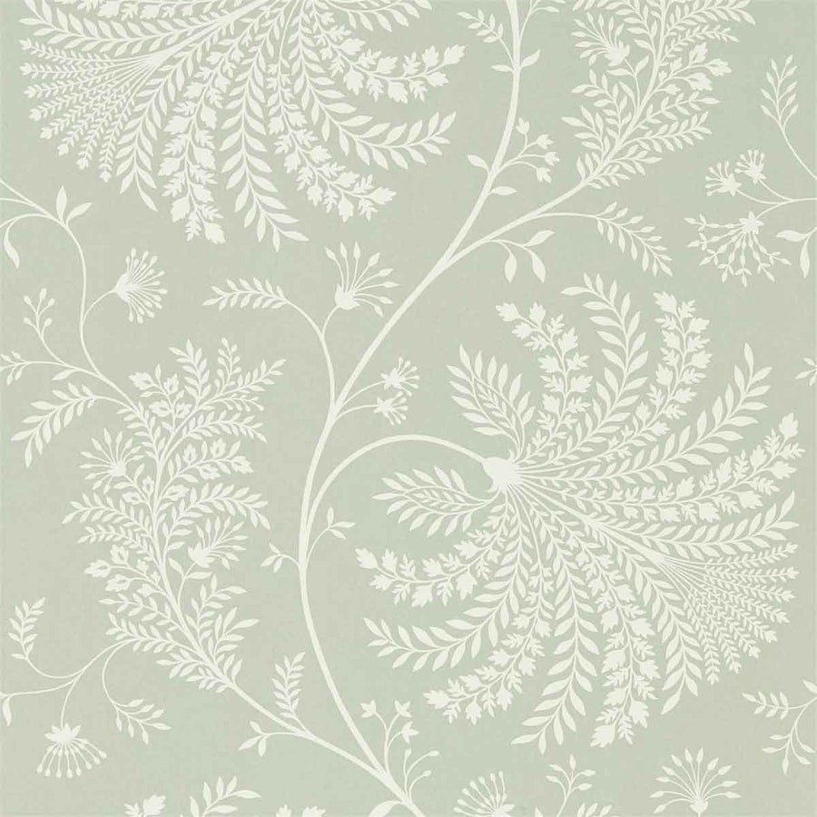 Mapperton Sage & Cream Wallpaper by Sanderson - 216341 | Modern 2 Interiors