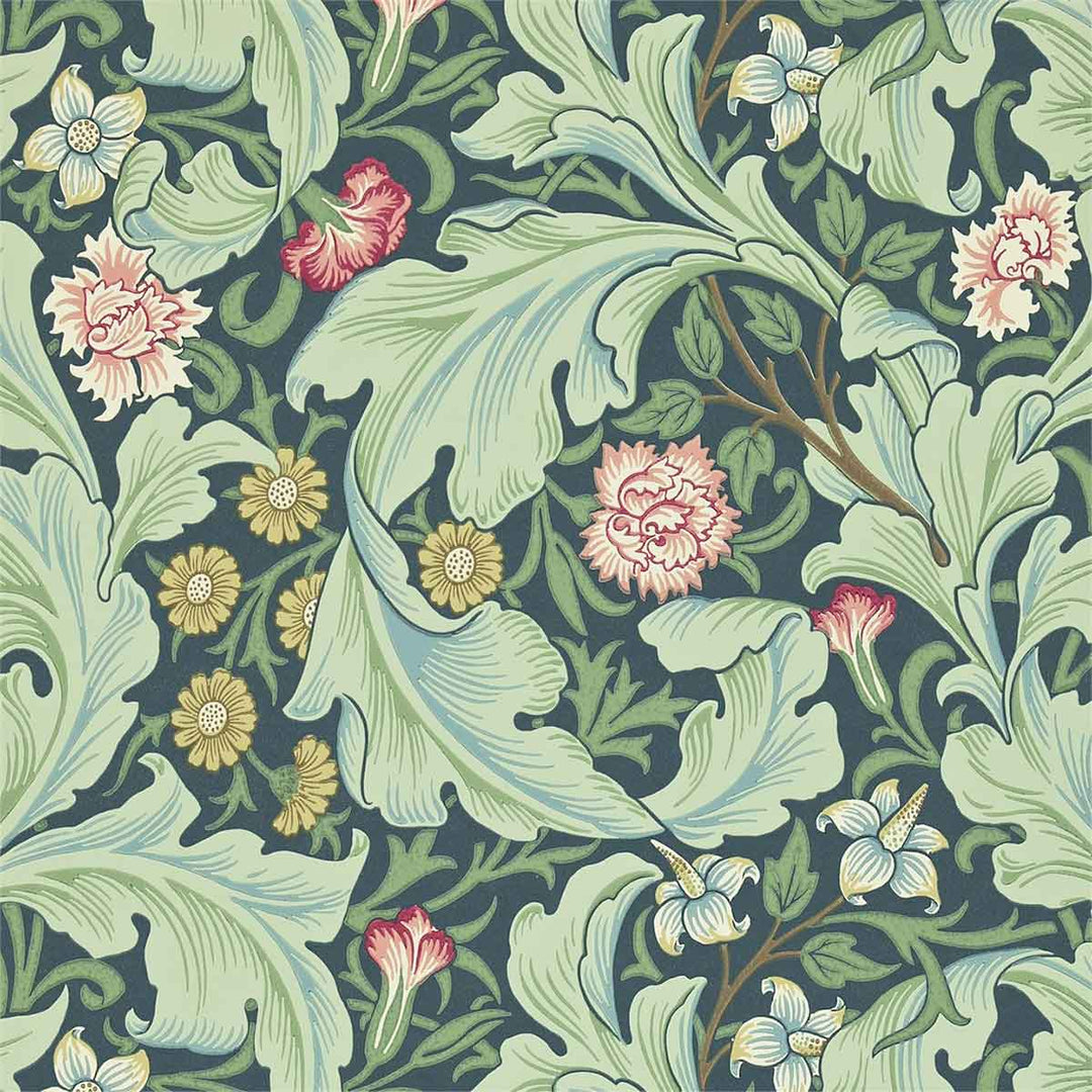 Morris And Co Leicester Wallpaper - Woad & Sage - 212541 | Modern 2 Interiors