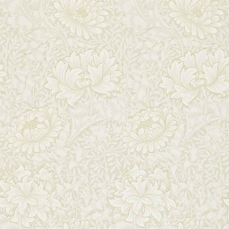 Morris And Co Chrysantemum Wallpaper - Chalk - 212546 | Modern 2 Interiors