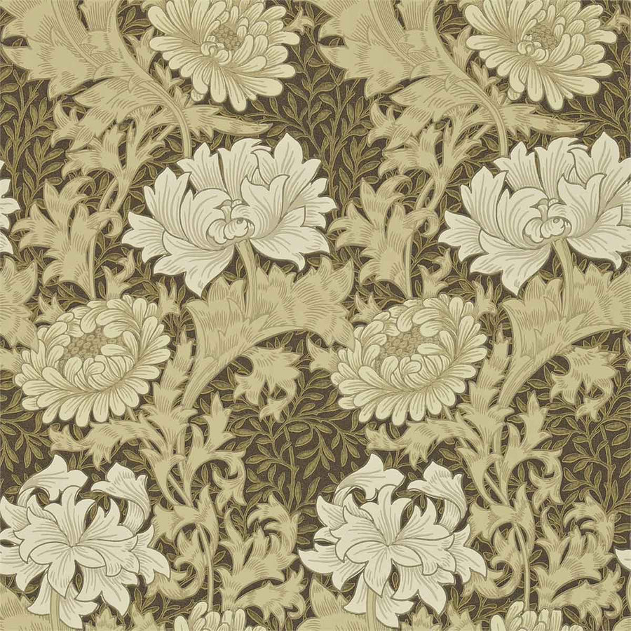 Morris And Co Chrysantemum Wallpaper - Bullrush - 212547 | Modern 2 Interiors