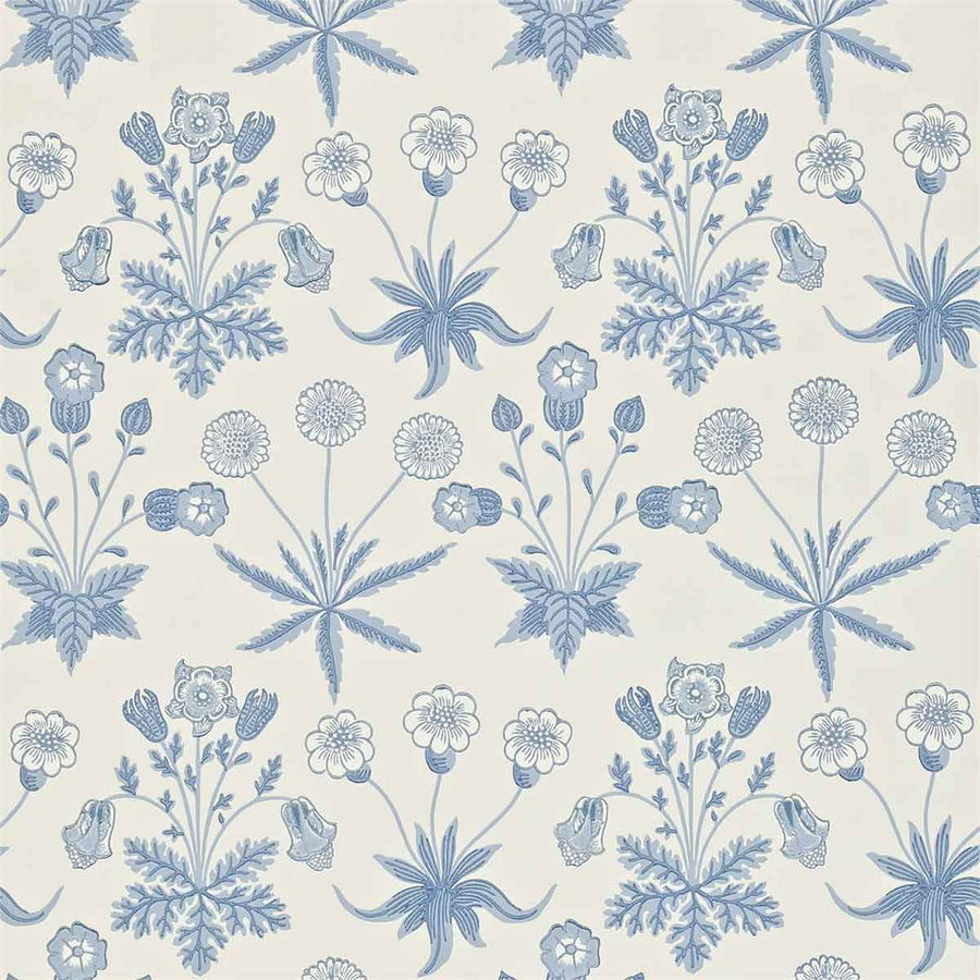 Morris And Co Daisy Wallpaper - Blue & Ivory - 212561 | Modern 2 Interiors