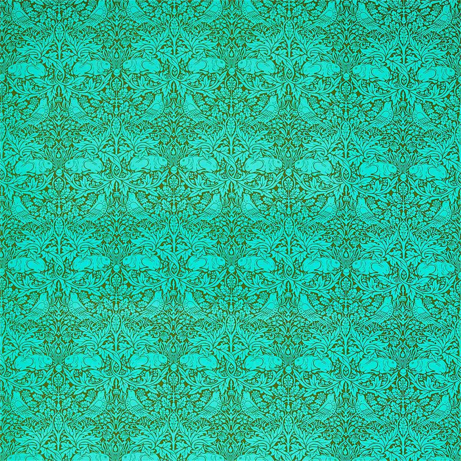 Brer Rabbit Olive & Turquoise Fabric by Morris & Co - 226848 | Modern 2 Interiors