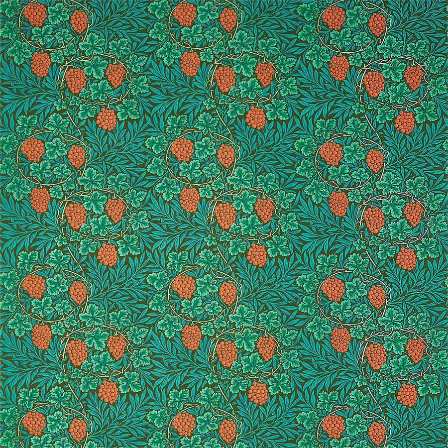 Vine Dark Olive Fabric by Morris & Co - 226852 | Modern 2 Interiors