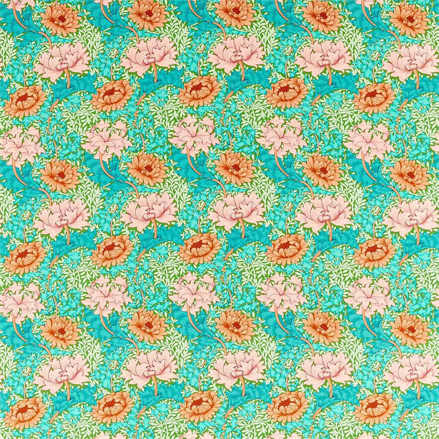 Chrysanthemum Summer Fabric by Morris & Co - 226855 | Modern 2 Interiors