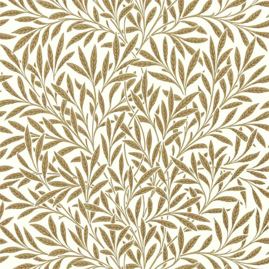 Morris And Co Willow Wallpaper - Cream & Brown - 216965 | Modern 2 Interiors