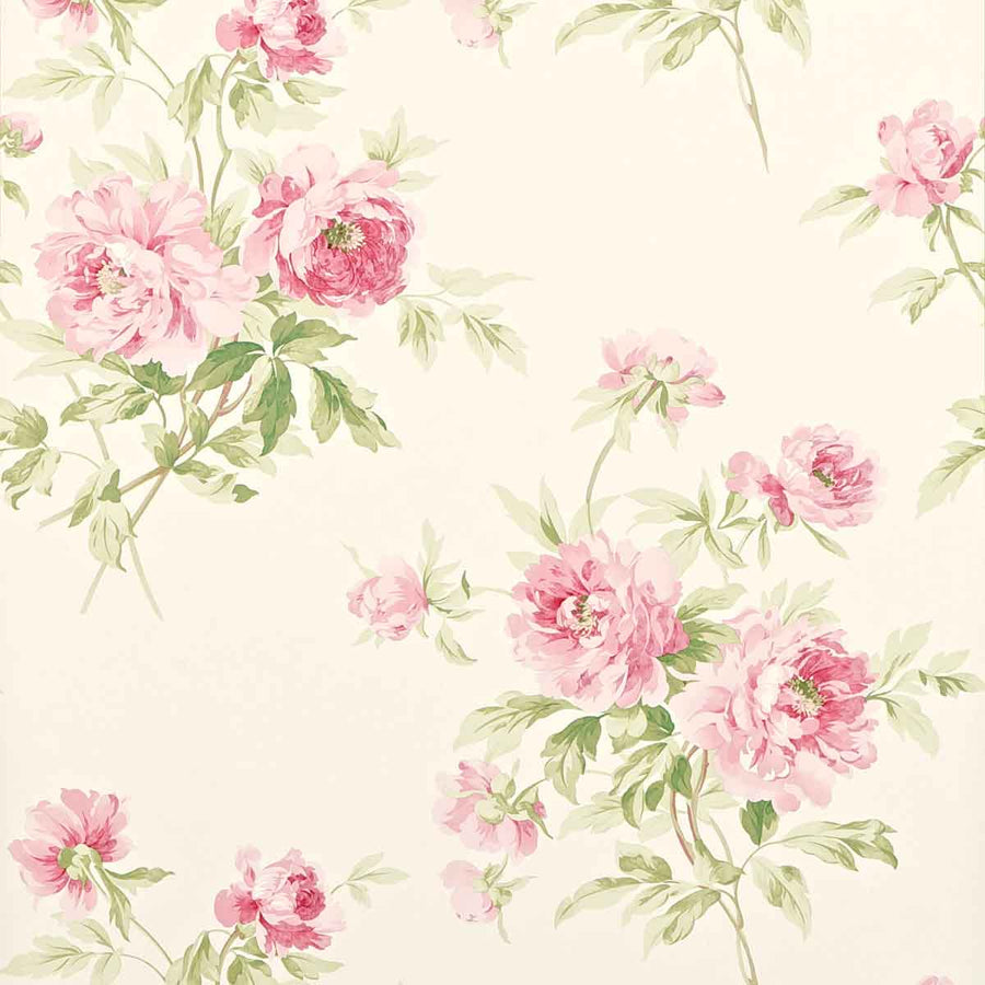 Adele Rose & Cream Wallpaper by Sanderson - DCAVAD101 | Modern 2 Interiors