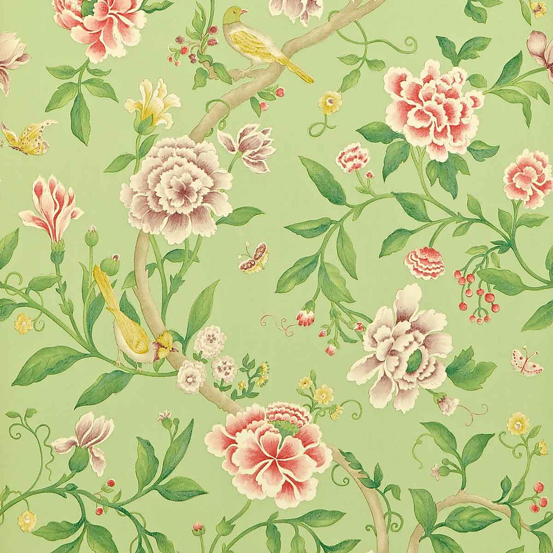 Porcelain Garden Rose & Fennel Wallpaper by Sanderson - DCAVPO101 | Modern 2 Interiors