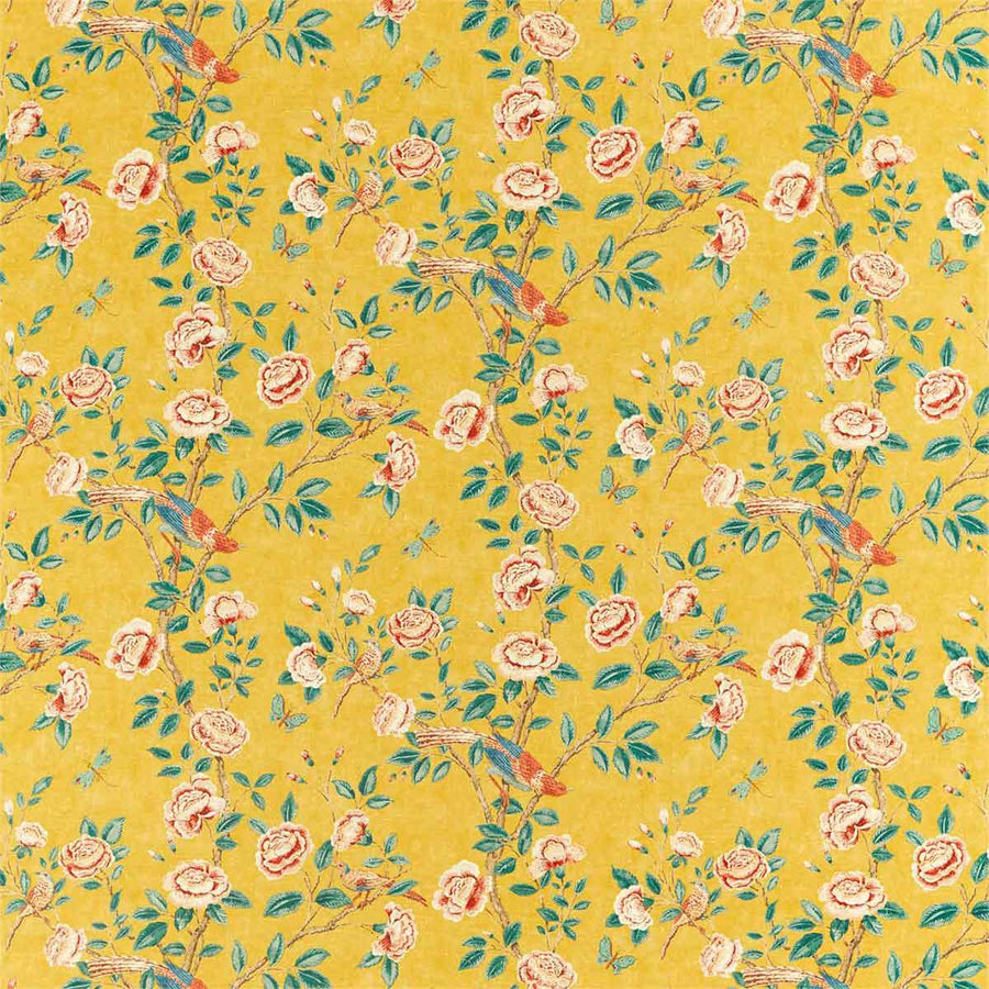 Andhara Saffron & Teal Fabric by Sanderson - 226633 | Modern 2 Interiors