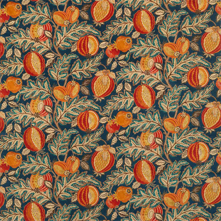 Cantaloupe Velvet Tumeric & Indigo Fabric by Sanderson - 226636 | Modern 2 Interiors