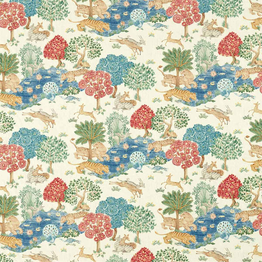 Pamir Garden Cream & Indigo Fabric by Sanderson - 226650 | Modern 2 Interiors
