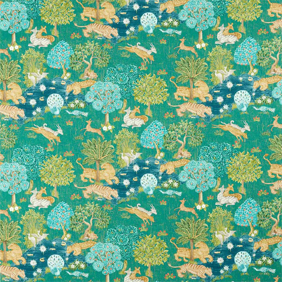 Pamir Garden Teal Fabric by Sanderson - 226651 | Modern 2 Interiors