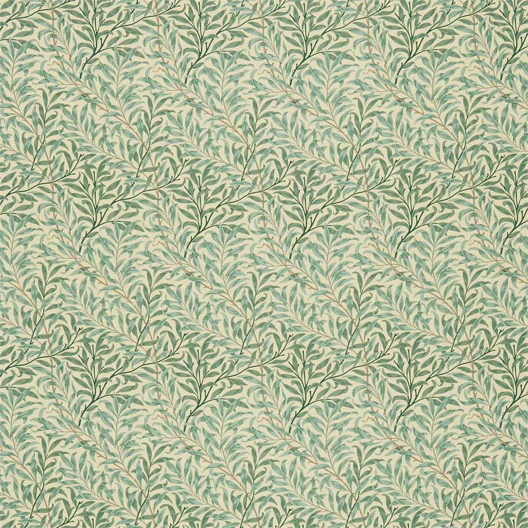 Willow Bough Cream & Pale Green Fabric by Morris & Co - 226703 | Modern 2 Interiors