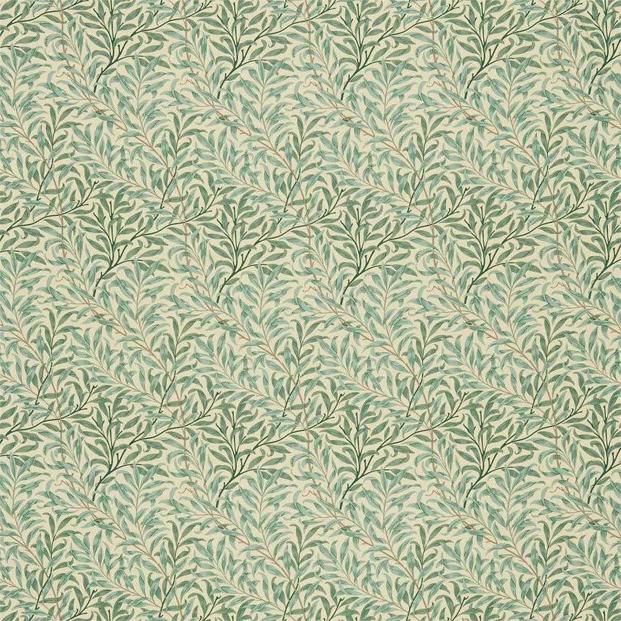 Willow Bough Cream & Pale Green Fabric by Morris & Co - 226703 | Modern 2 Interiors