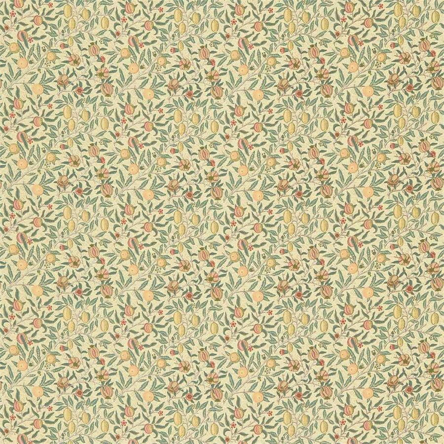Fruit Minor Ivory & Teal Fabric by Morris & Co - 226704 | Modern 2 Interiors