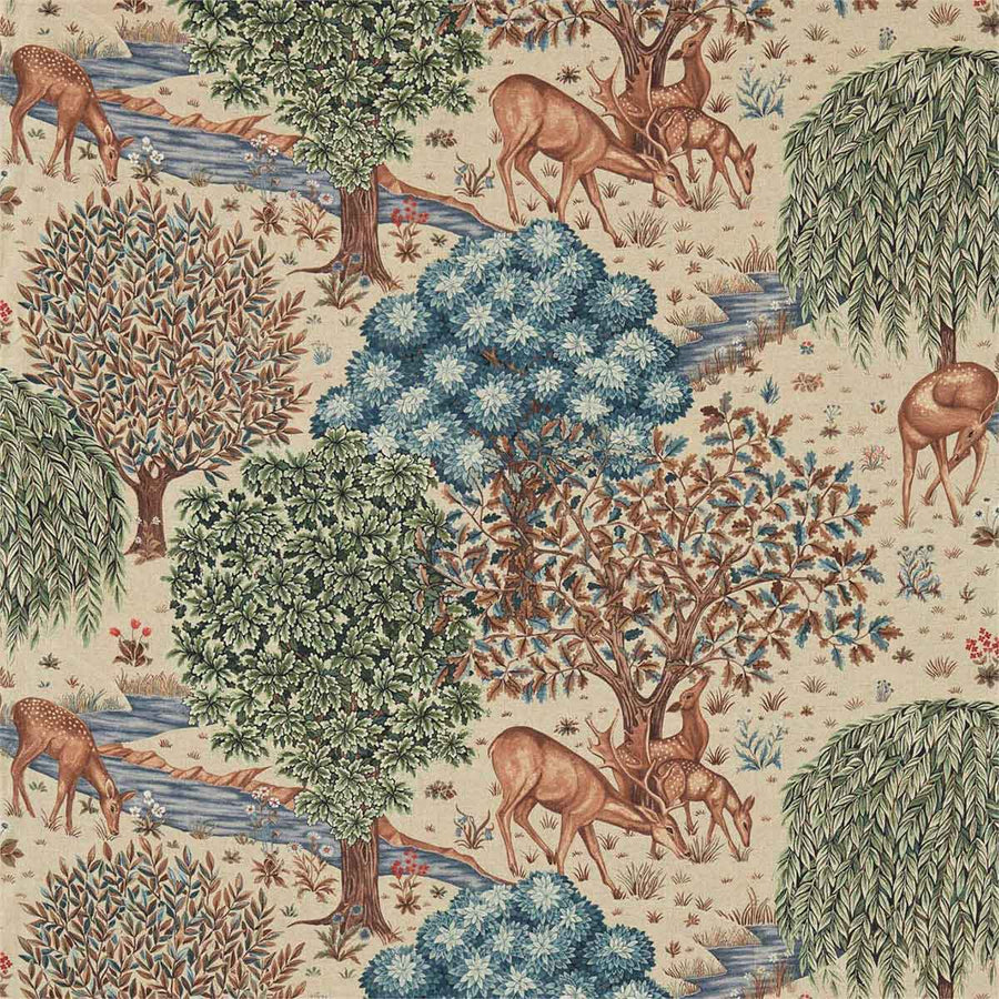 The Brook Tapestry Linen Fabric by Morris & Co - 226708 | Modern 2 Interiors