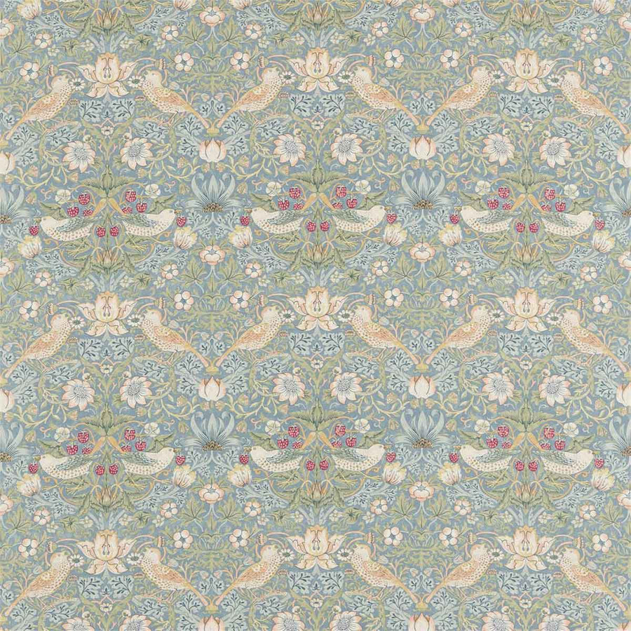 Strawberry Thief Slate & Vellum Fabric by Morris & Co - 226713 | Modern 2 Interiors