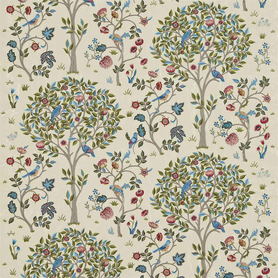 Kelmscott tree Woad & Rose Fabric by Morris & Co - 237206 | Modern 2 Interiors