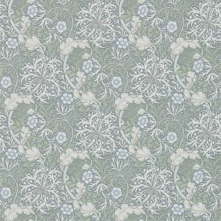 Morris And Co Morris Seaweed Wallpaper - Silver & Ecru - 216825 | Modern 2 Interiors