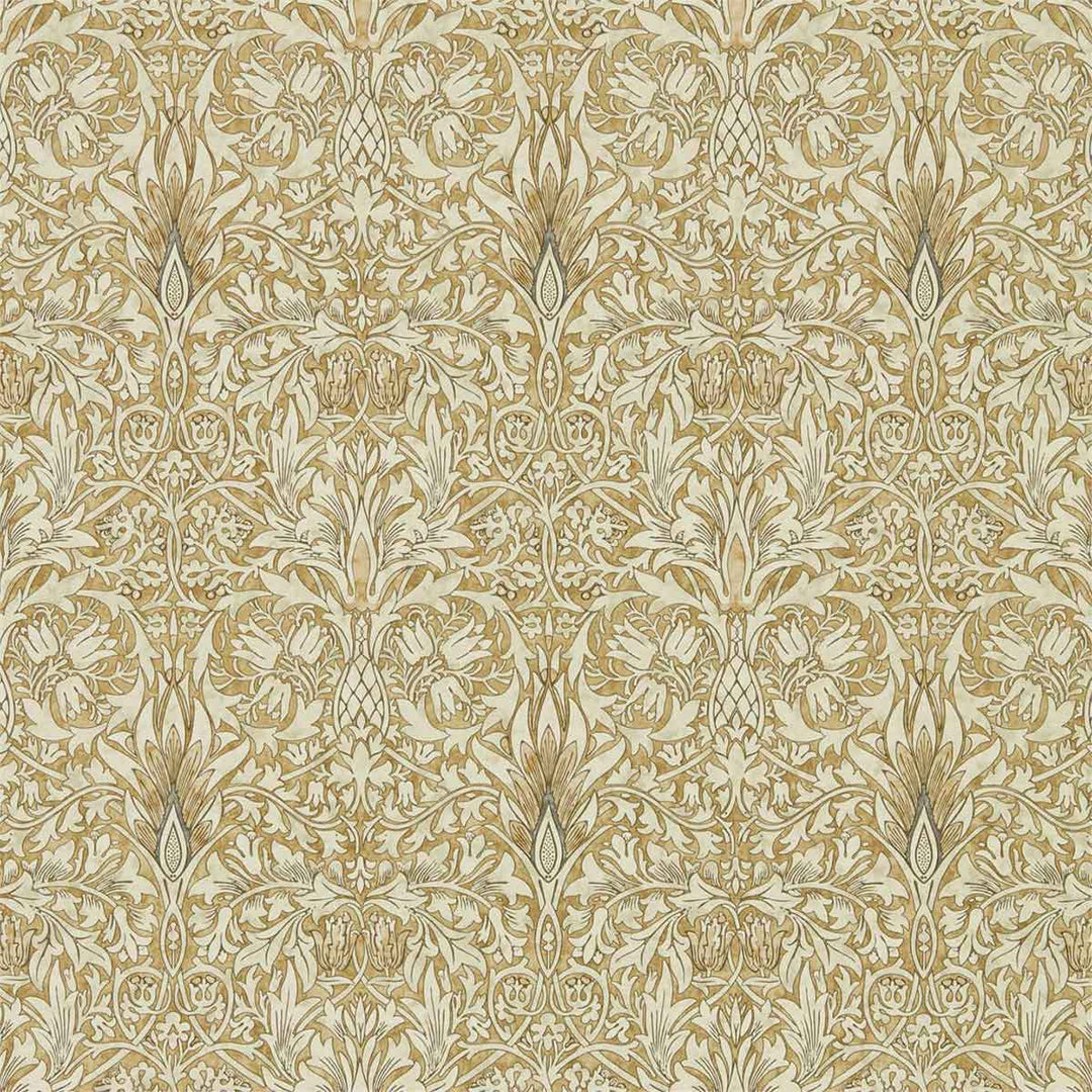 Morris And Co Snakeshead Wallpaper - Gold & linen - 216828 | Modern 2 Interiors