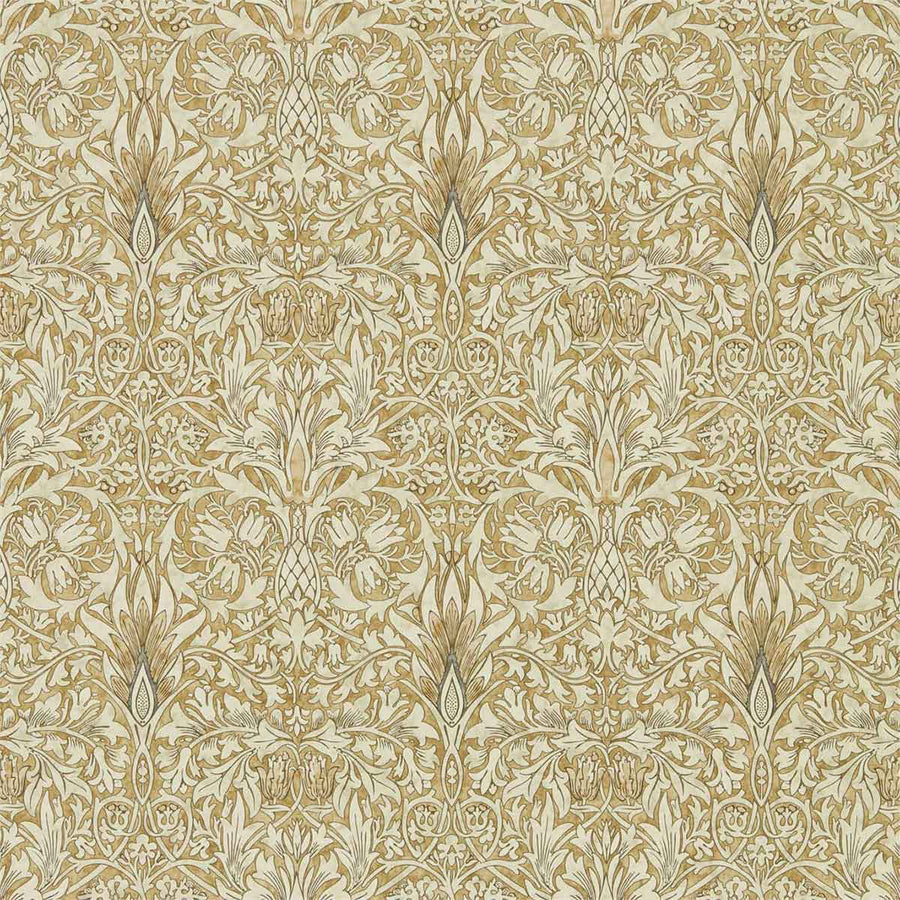Morris And Co Snakeshead Wallpaper - Gold & linen - 216828 | Modern 2 Interiors