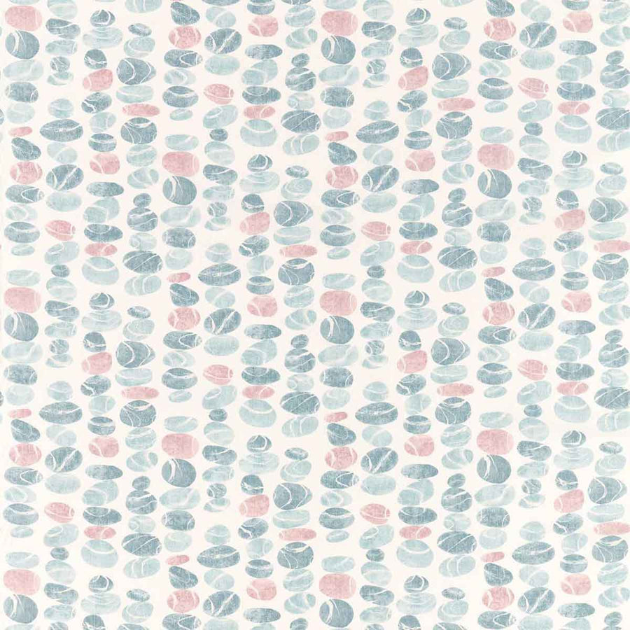 Stacking Pebbles Sky & Blush Fabric by Sanderson - 226497 | Modern 2 Interiors