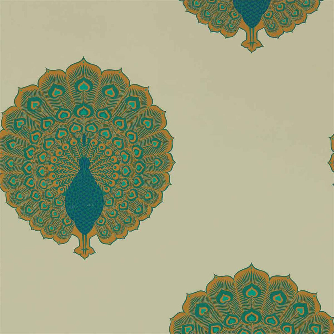 Kalapi Peacock Wallpaper by Sanderson - 216757 | Modern 2 Interiors
