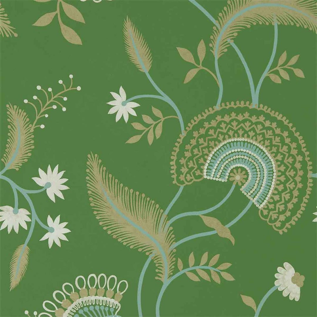 Hakimi Emerald Wallpaper by Sanderson - 216768 | Modern 2 Interiors