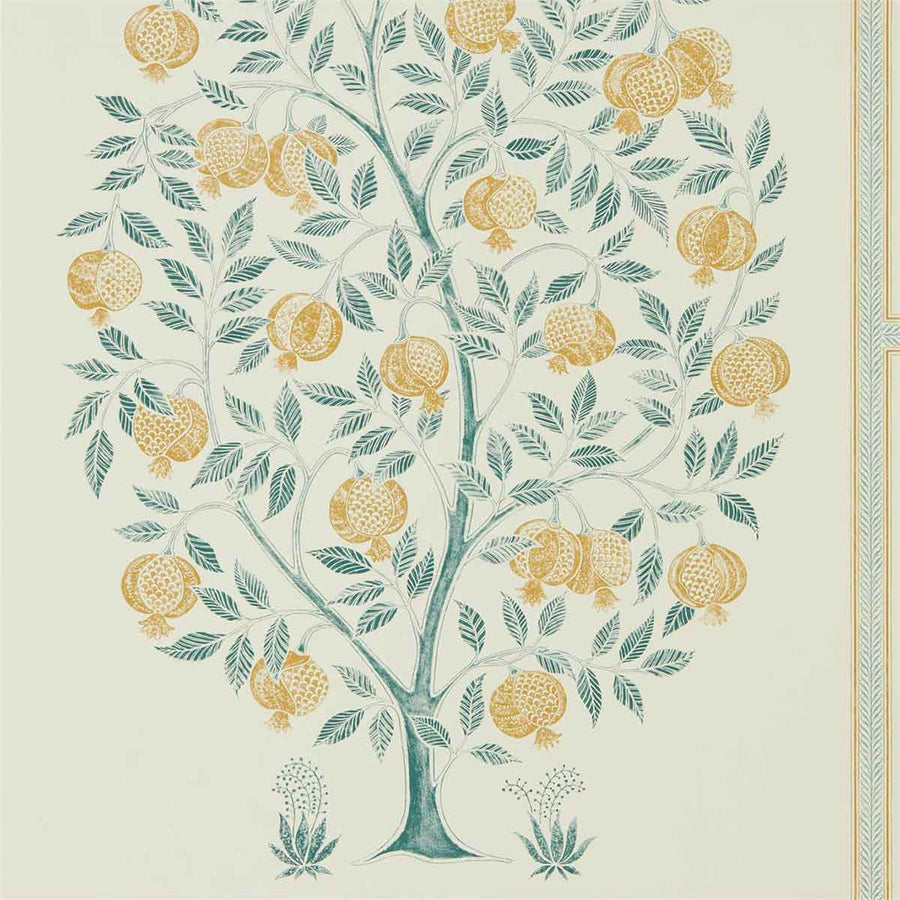 Anaar Tree English Grey & Woad Wallpaper by Sanderson - 216792 | Modern 2 Interiors