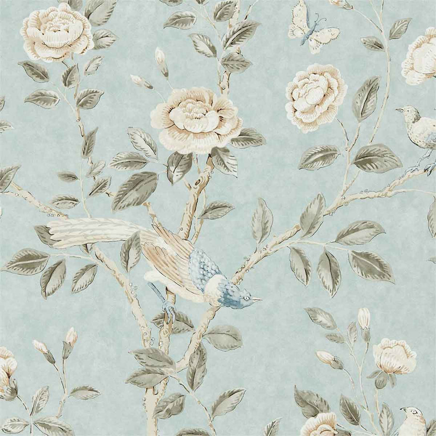 Adhara Dove & Cream Wallpaper by Sanderson - 216797 | Modern 2 Interiors
