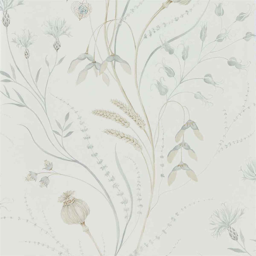 Summer Harvest Silver & Chalk Wallpaper by Sanderson - 216498 | Modern 2 Interiors