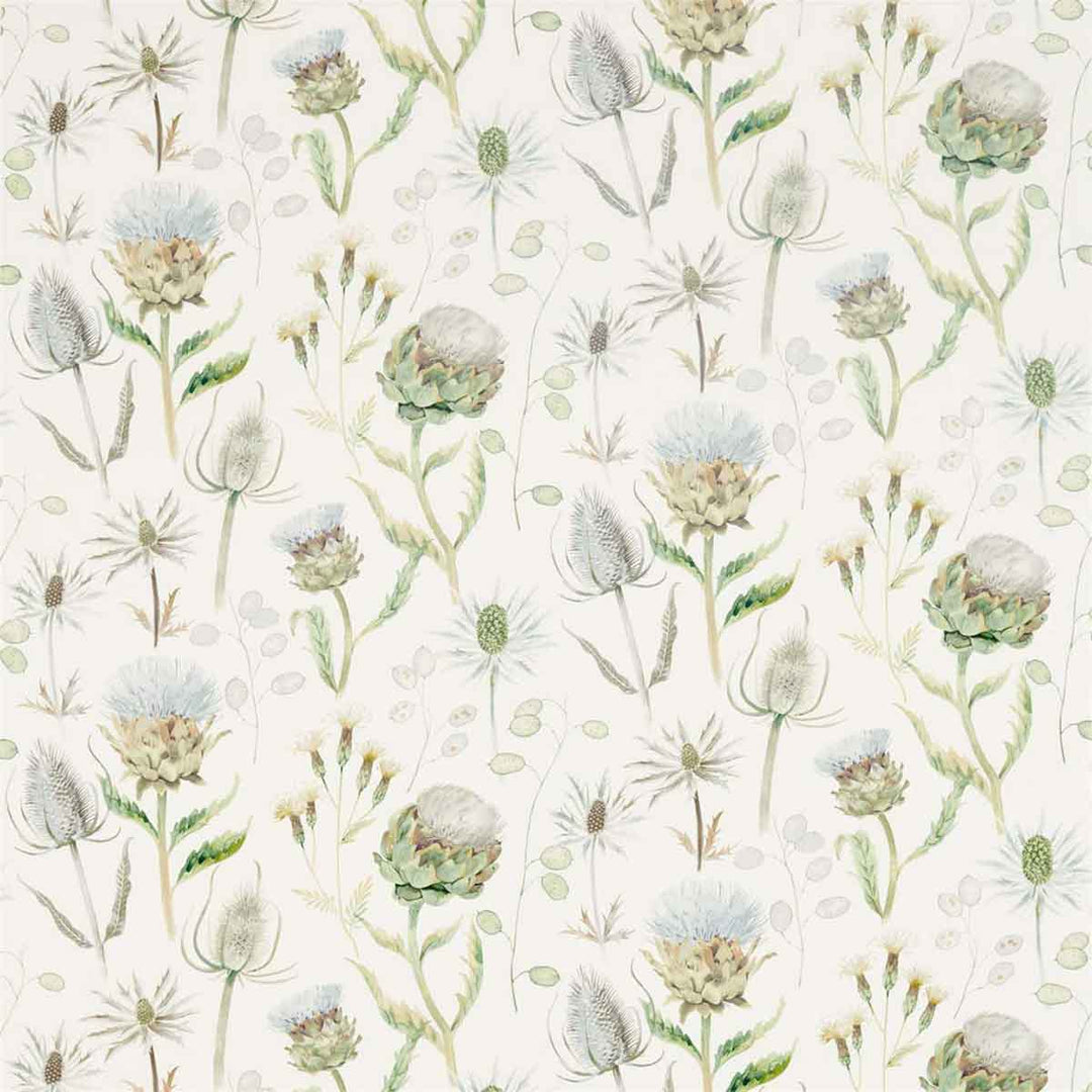 Thistle Garden Mist & Pebble Fabric by Sanderson - 226421 | Modern 2 Interiors