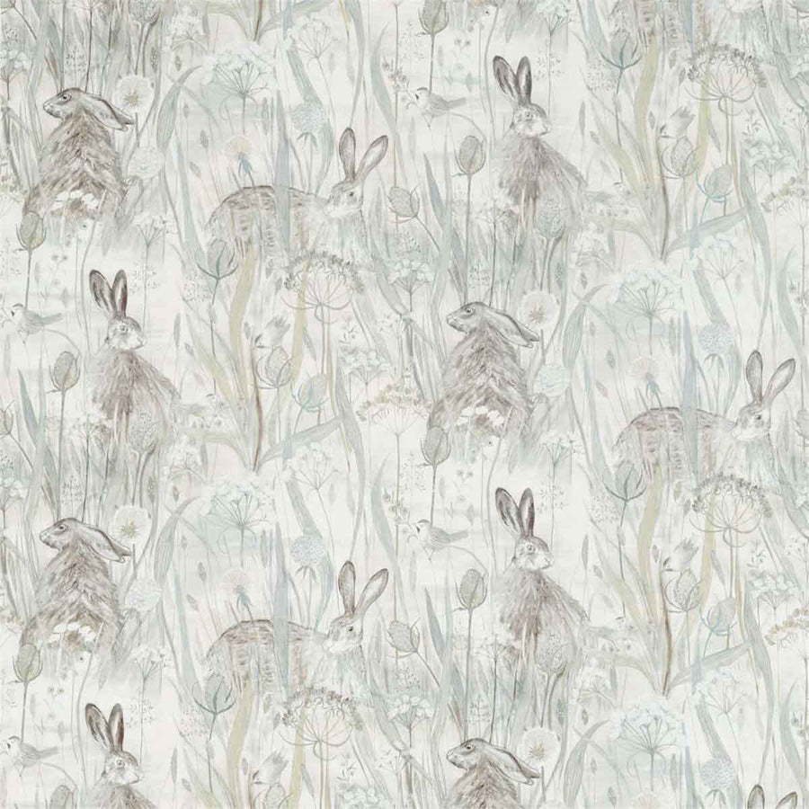 Dune Hares Mist & Pebble Fabric by Sanderson - 226436 | Modern 2 Interiors