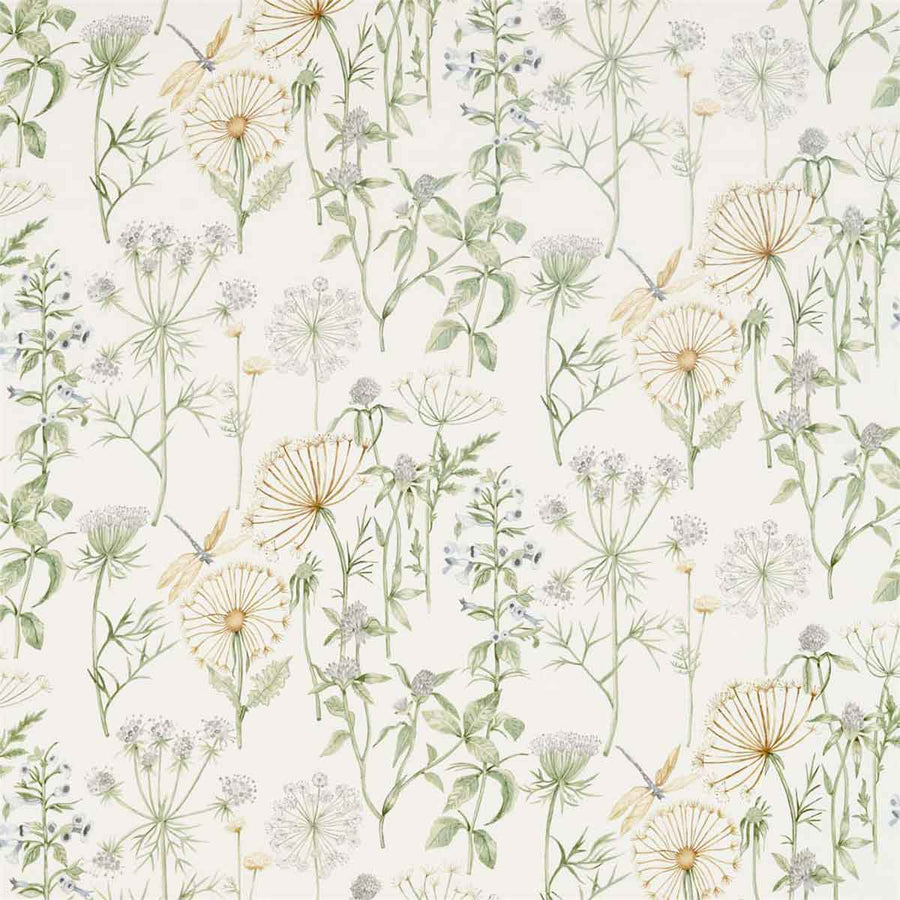 Wild Angelica Silver & Spring Leaf Fabric by Sanderson - 226437 | Modern 2 Interiors