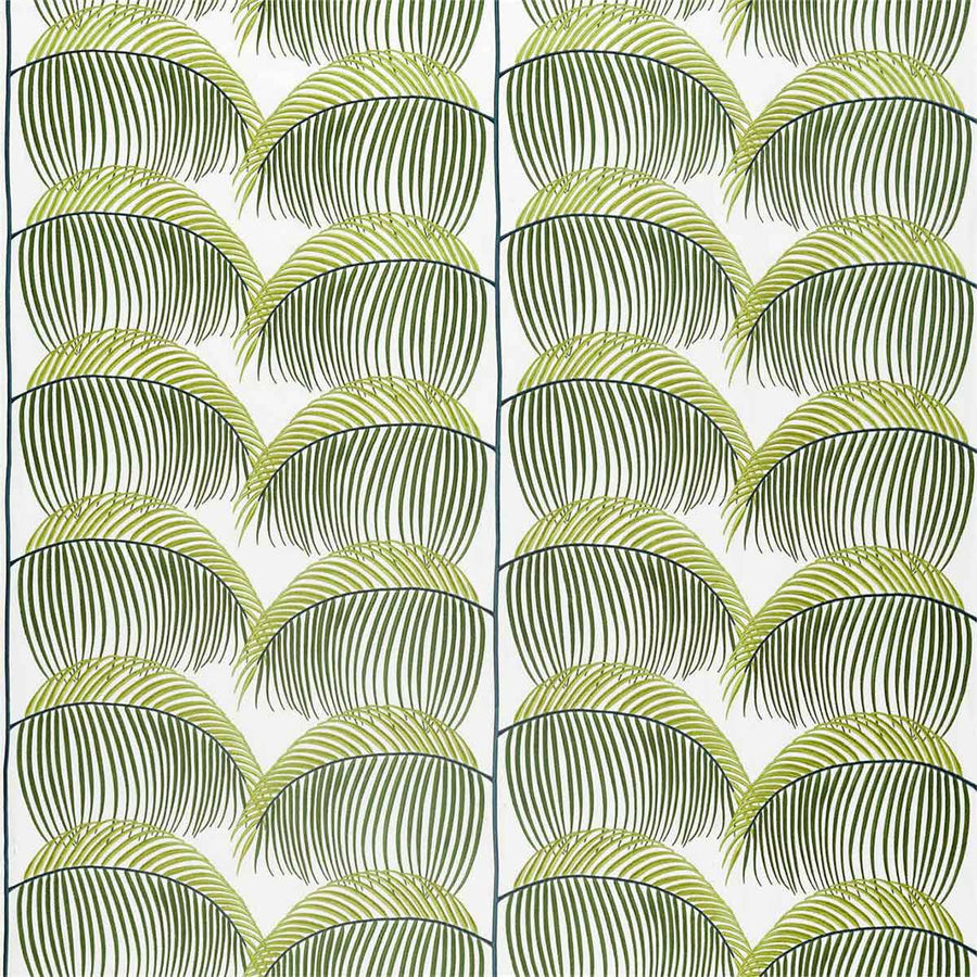 Manilla Embroidery Lime Fabric by Sanderson - 236774 | Modern 2 Interiors