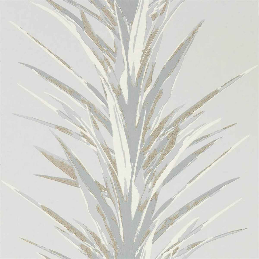 Yucca Grey & Gilver Wallpaper by Sanderson - 216650 | Modern 2 Interiors
