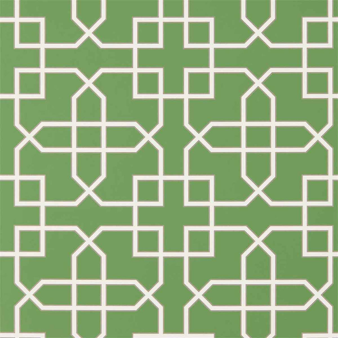 Hampton Trellis Botanical Green Wallpaper by Sanderson - 216660 | Modern 2 Interiors