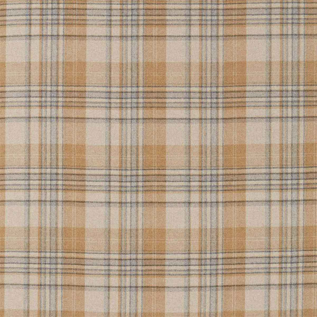 Bryndle Check Honey & Grey Fabric by Sanderson - 236737 | Modern 2 Interiors