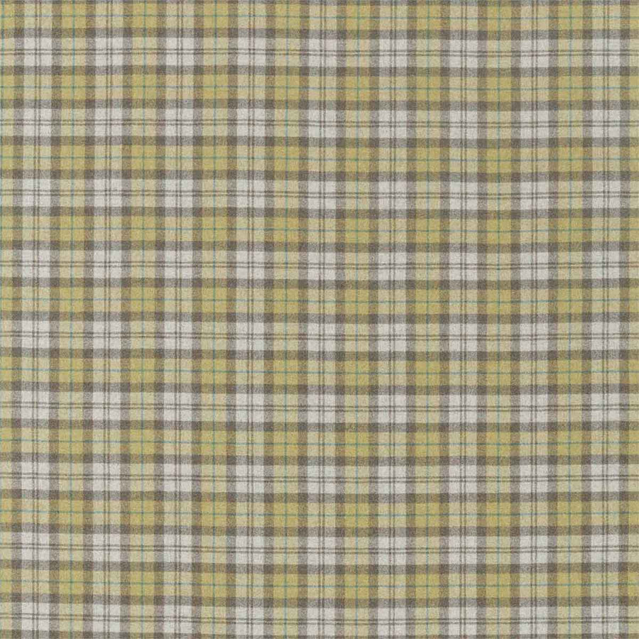 Fenton Check Caraway & Green Fabric by Sanderson - 236743 | Modern 2 Interiors