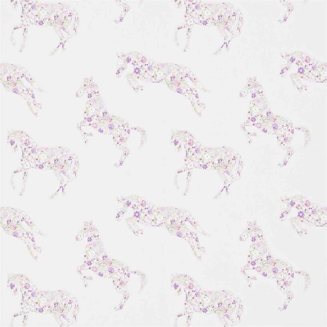 Pretty Ponies Lavender Wallpaper by Sanderson - 214034 | Modern 2 Interiors