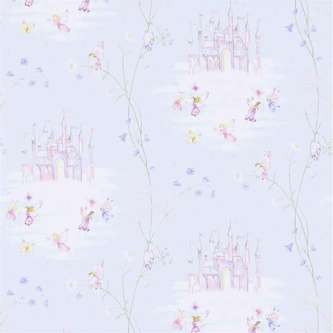 Fairy Castle Blue Wallpaper by Sanderson - 214045 | Modern 2 Interiors