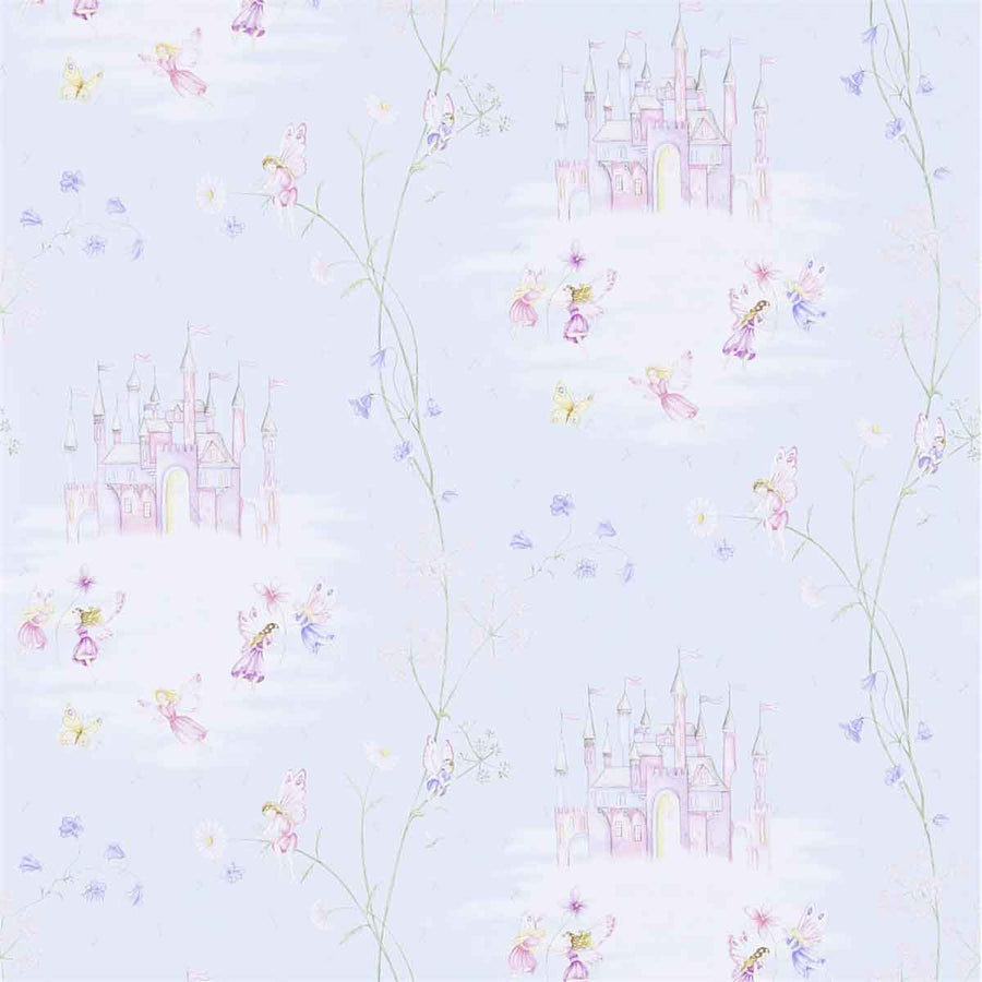 Fairy Castle Blue Wallpaper by Sanderson - 214045 | Modern 2 Interiors
