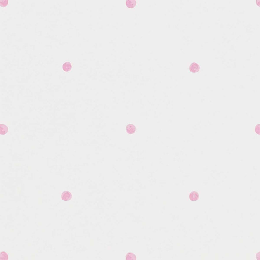 Polka Pink & Cream Wallpaper by Sanderson - 214049 | Modern 2 Interiors