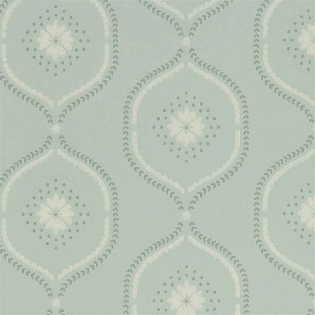 Milcombe Mist Blue Wallpaper by Sanderson - 216880 | Modern 2 Interiors