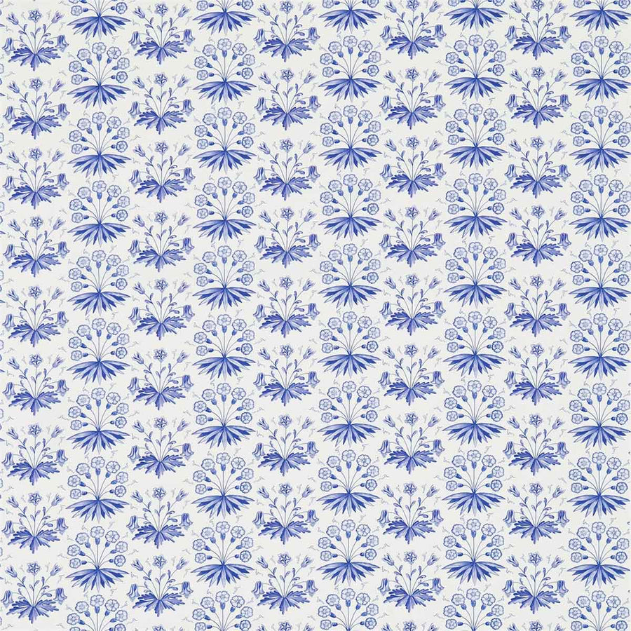 Primrose & Columbine Delft Blue Fabric by Morris & Co - 224483 | Modern 2 Interiors