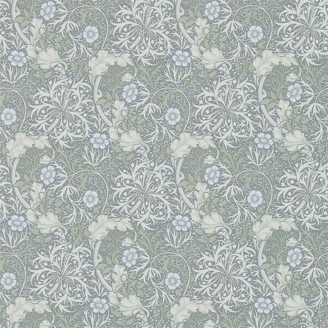 Morris And Co Morris Seaweed Wallpaper - Silver & Ecru - 214715 | Modern 2 Interiors