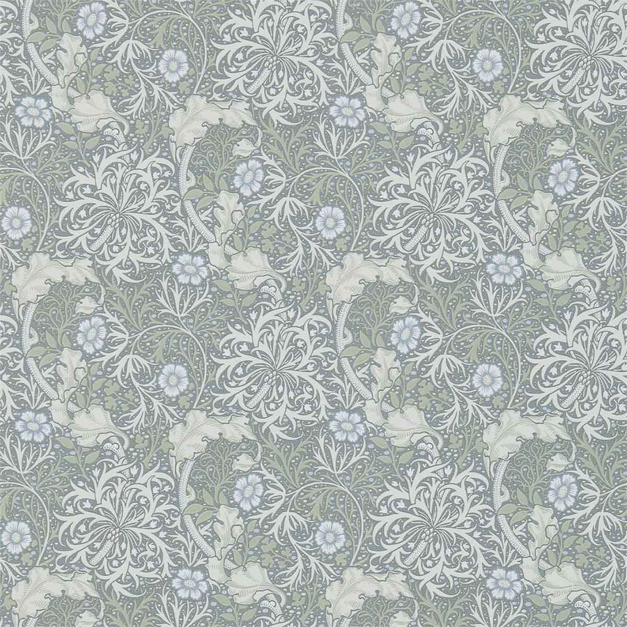 Morris And Co Morris Seaweed Wallpaper - Silver & Ecru - 214715 | Modern 2 Interiors