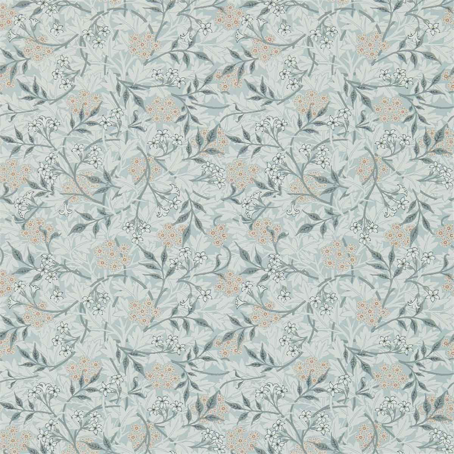 Morris And Co Jasmine Wallpaper - Silver & Charocal - 214726 | Modern 2 Interiors