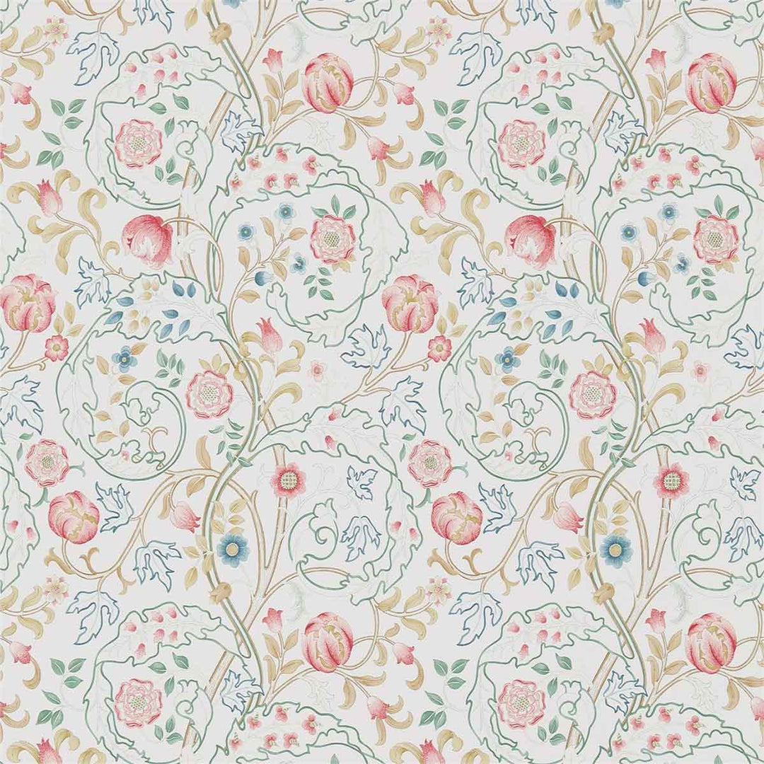 Morris And Co Mary Isobel Wallpaper - Pink & Ivory - 214728 | Modern 2 Interiors